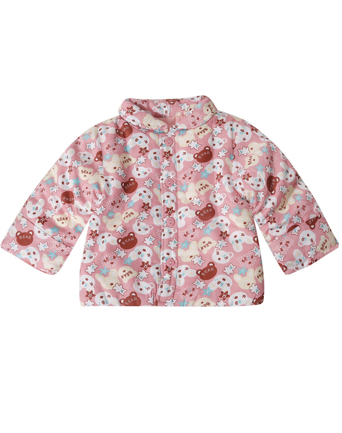 纯棉红色小熊对襟棉袄