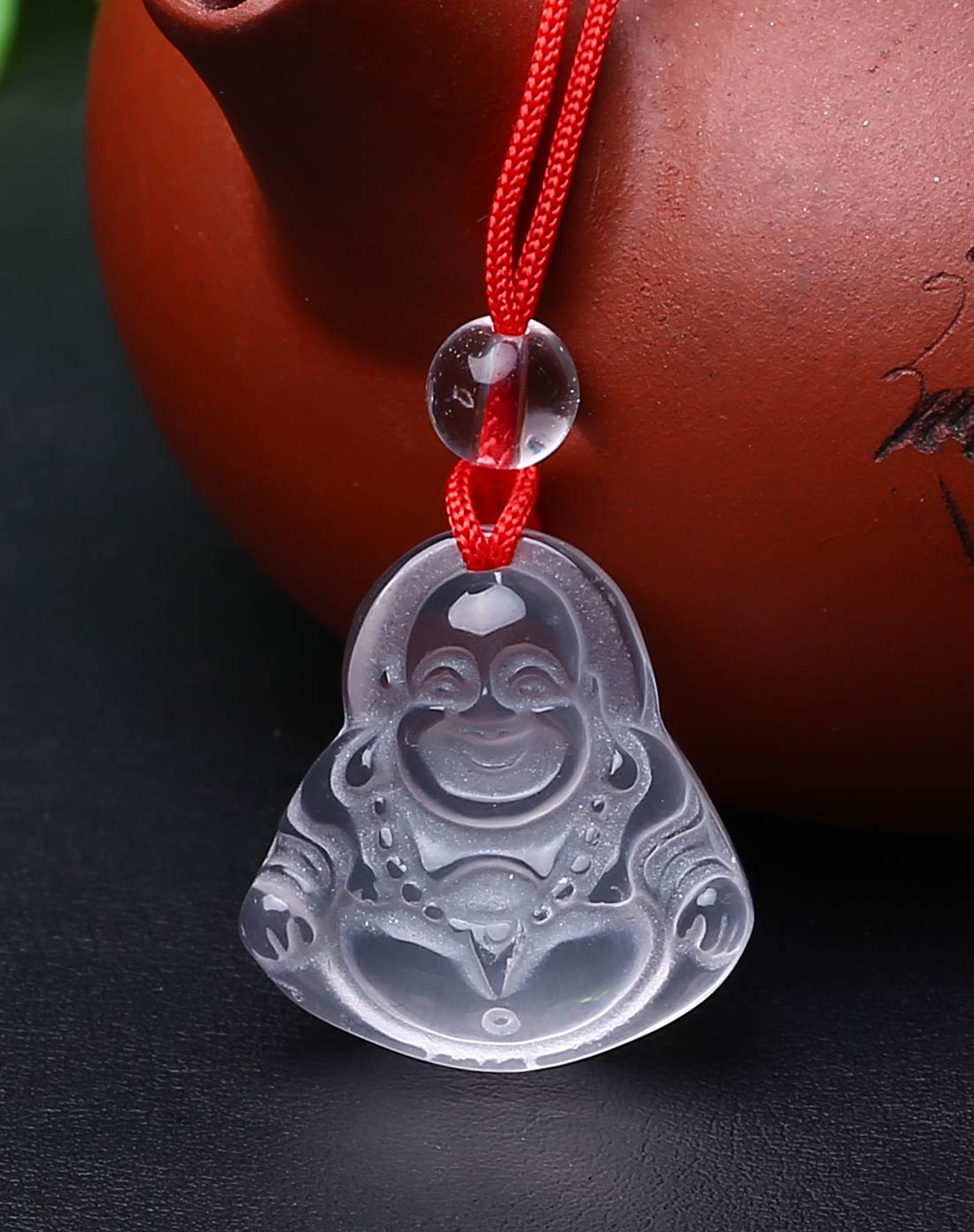 清仓特价 天然白水晶小佛公吊坠