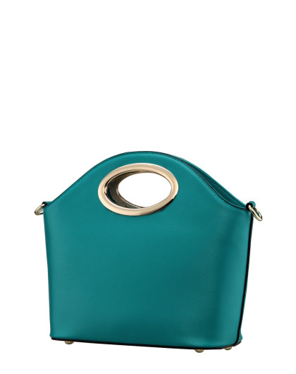 松石绿时尚纽约纯色大牌淑女手提包