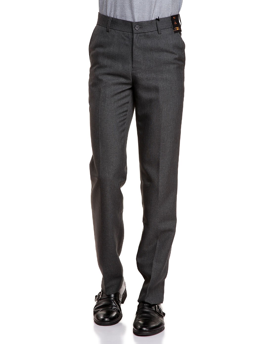 男款深灰色简约时尚长西裤