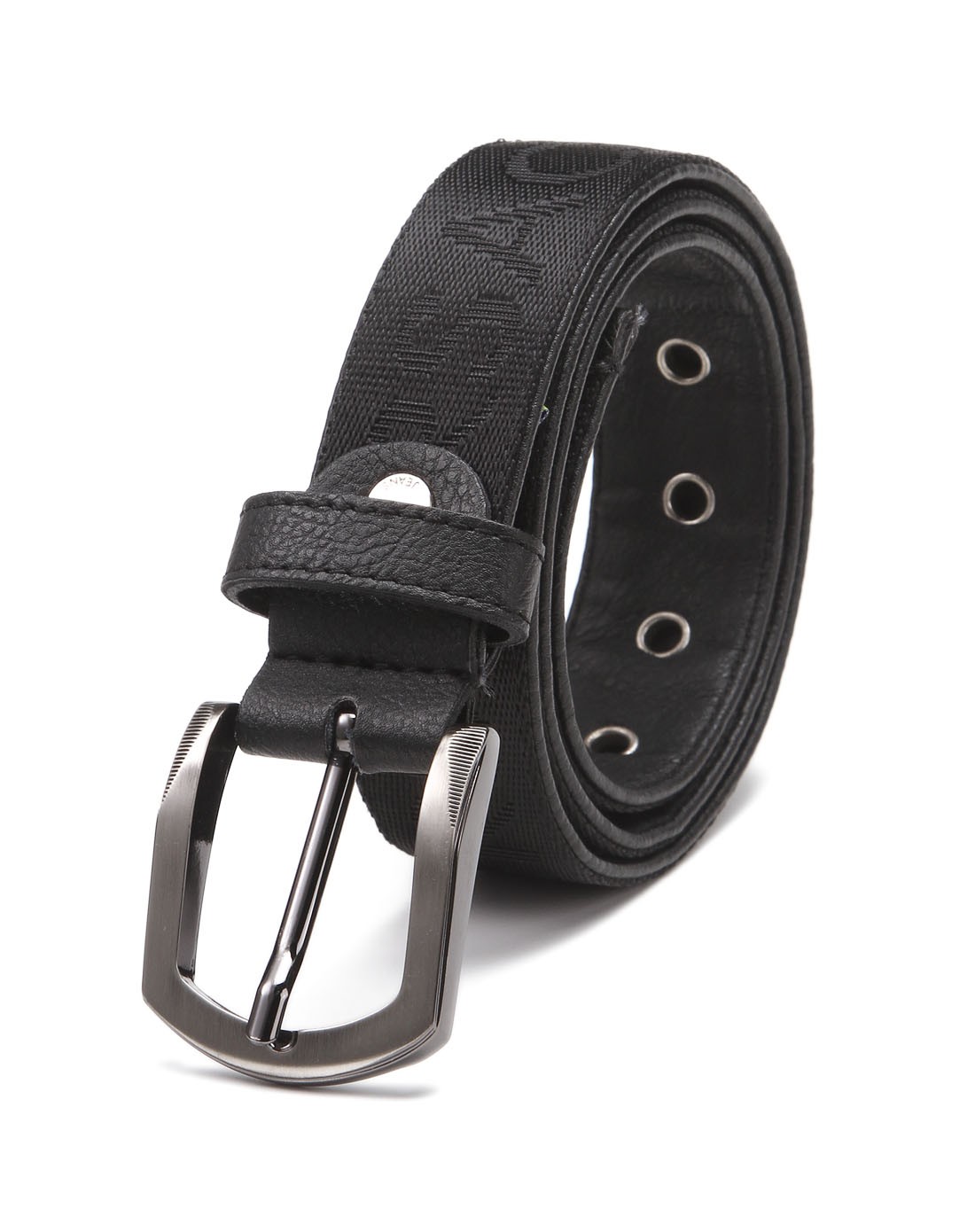 男款黑色经典压纹皮带