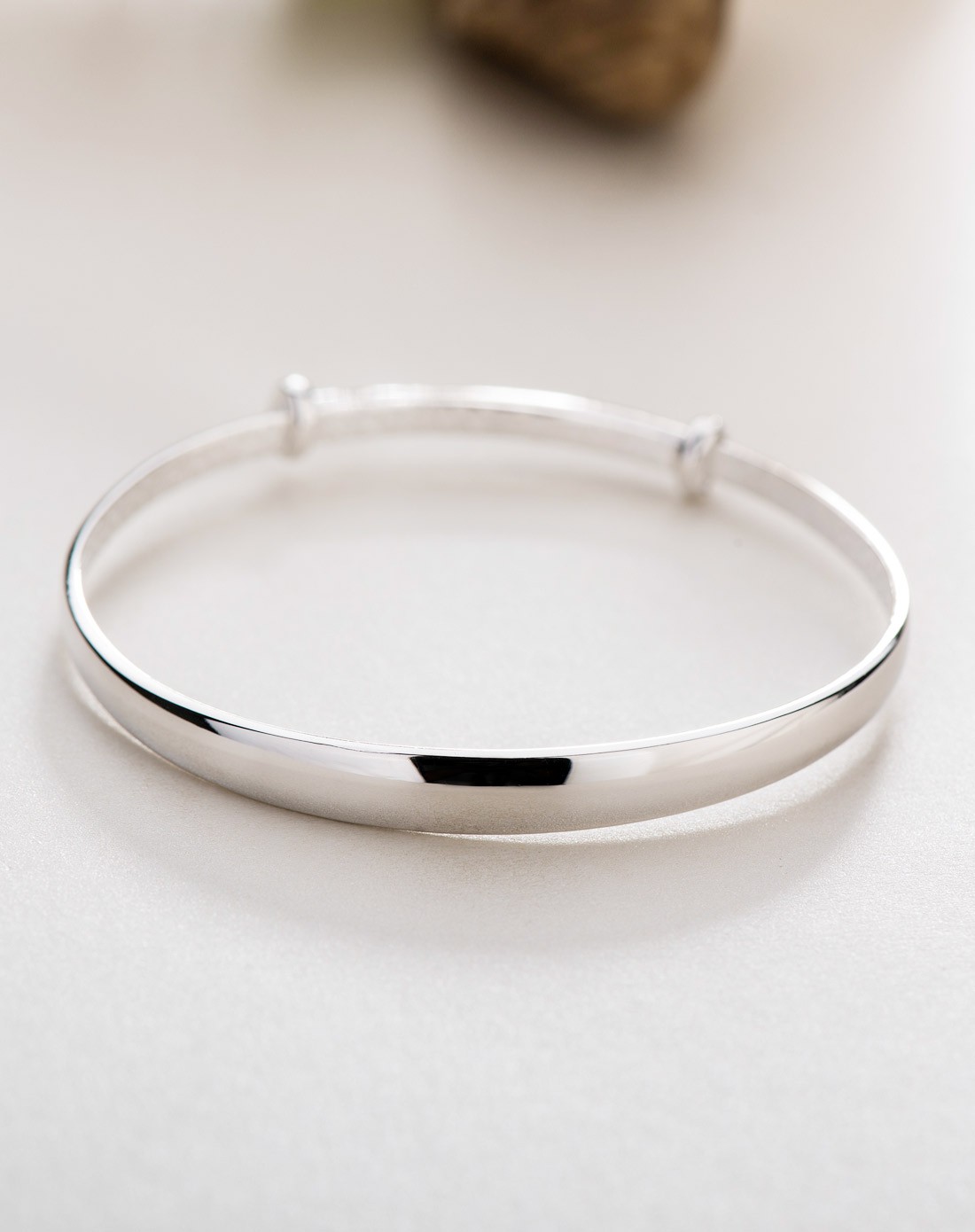 惜缘光板手镯999千足银手饰时尚百搭经典爆款