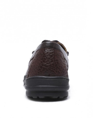 深啡色大象皮商务单鞋