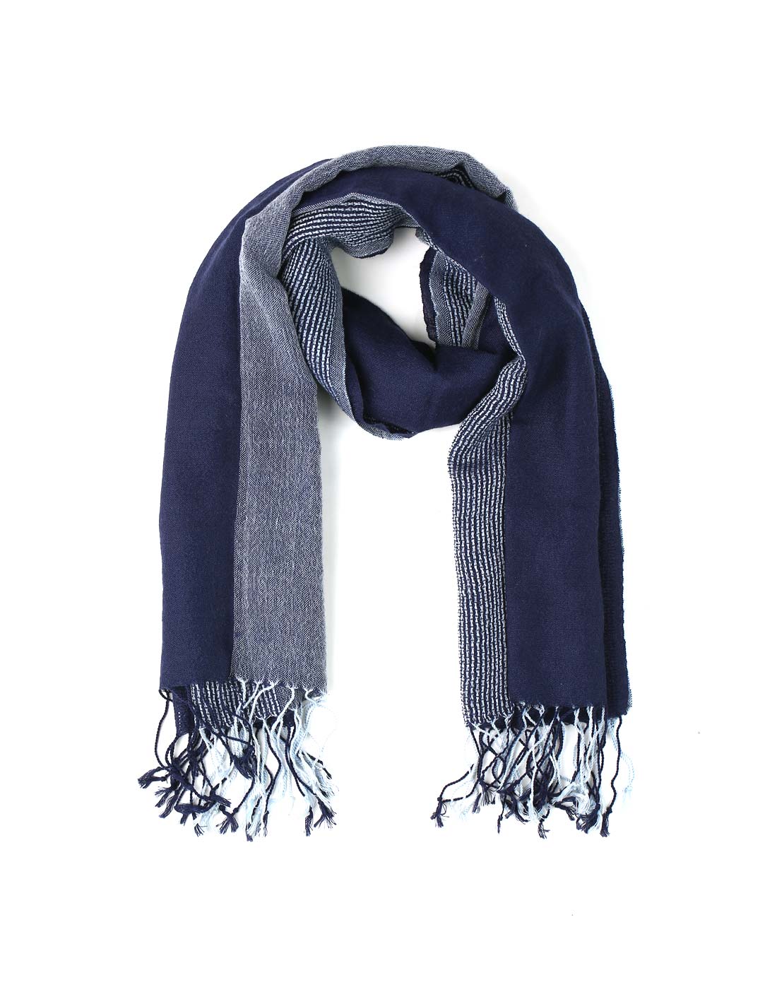 藏蓝色时尚大方围巾