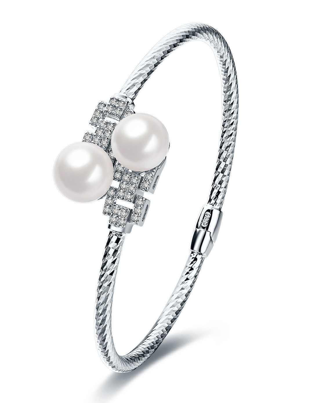 s925银天然淡水珍珠手镯【邂逅】