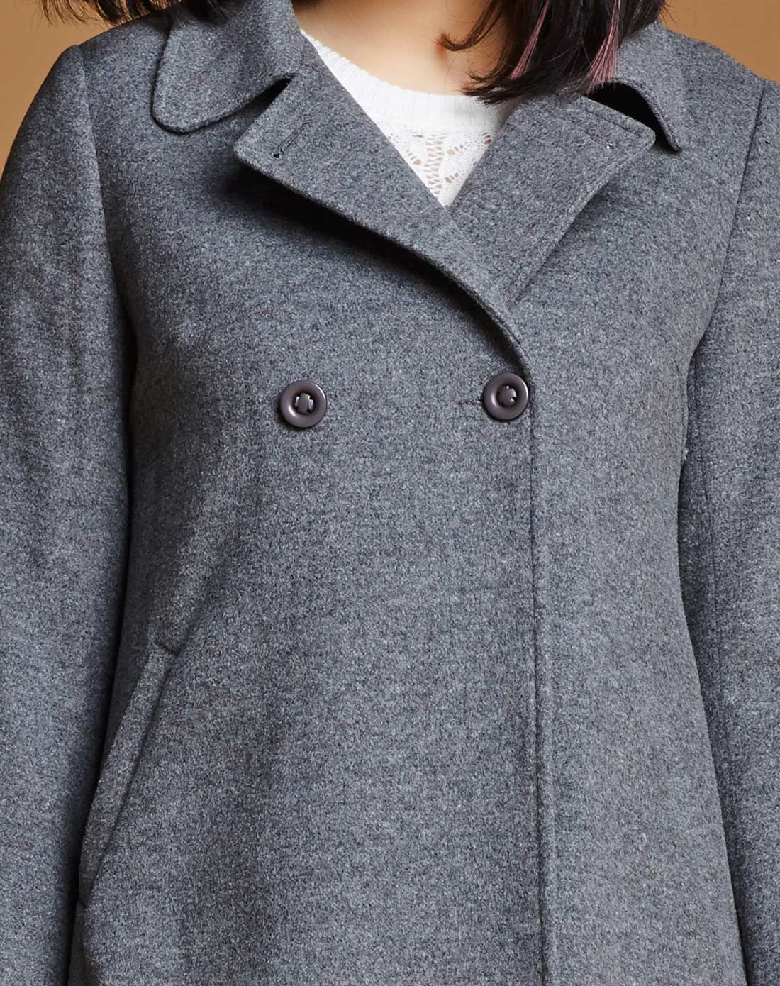 卡莎布兰卡casablank灰色时尚百搭中长款长袖大衣c14d08009852_唯品会