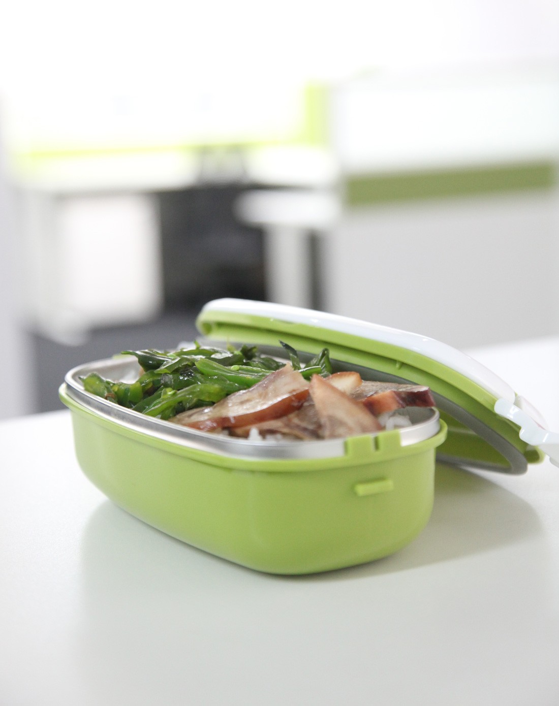 oasso椭圆形不锈钢保温饭盒(单层)