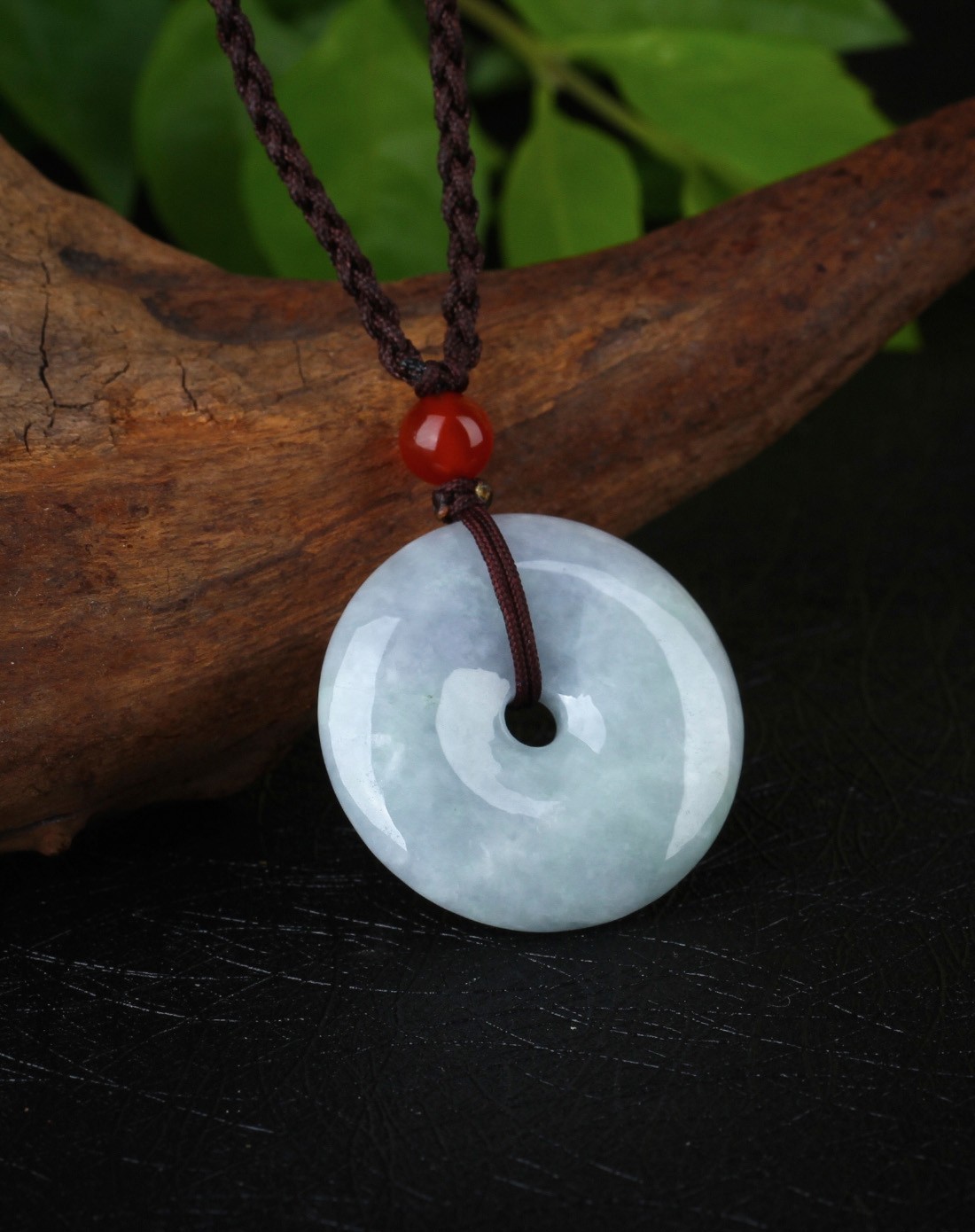 精雕细腻冰糯种平安扣 平平安安天然a货翡翠吊坠