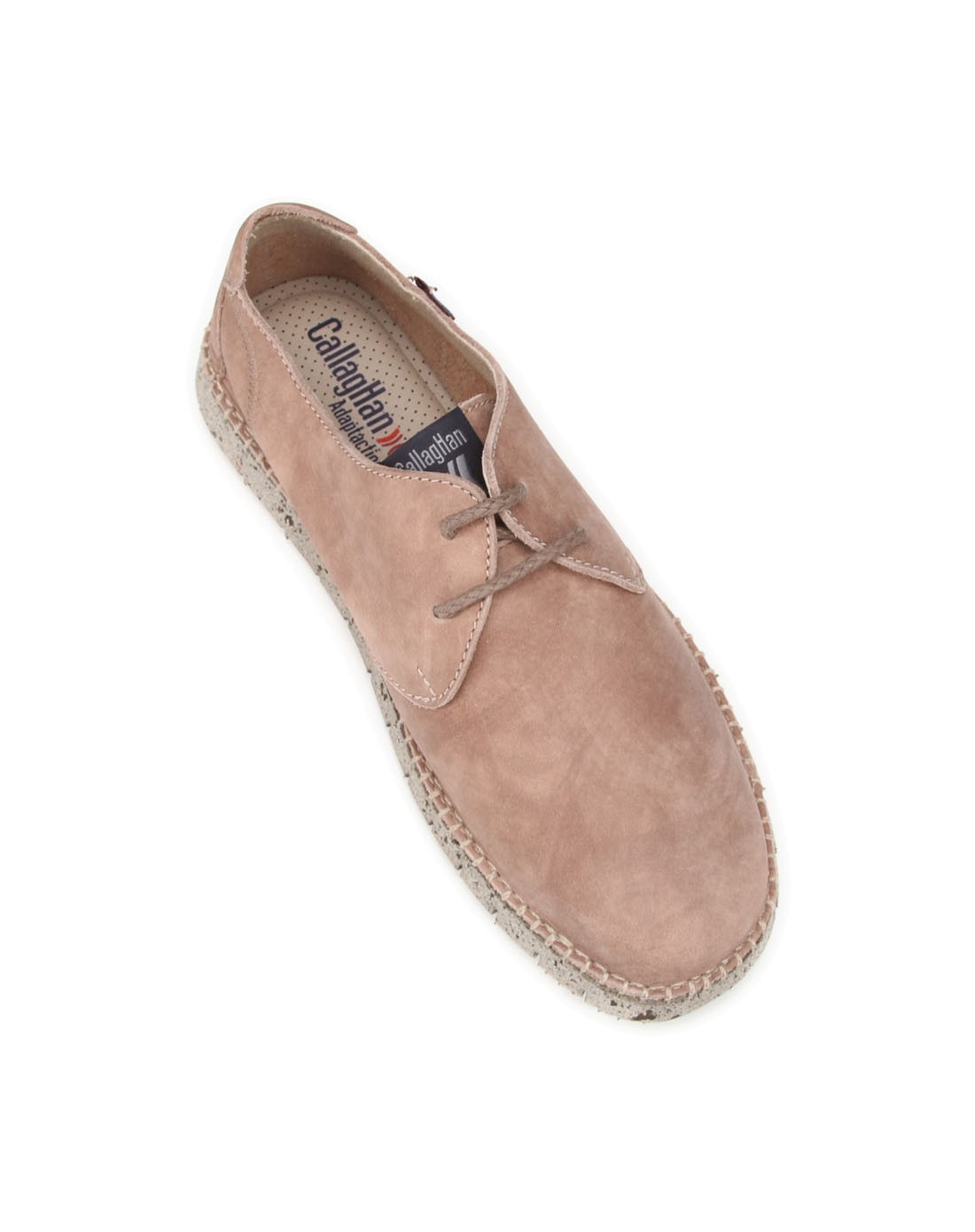 西班牙进口男款卡其色牛磨砂皮休闲皮鞋