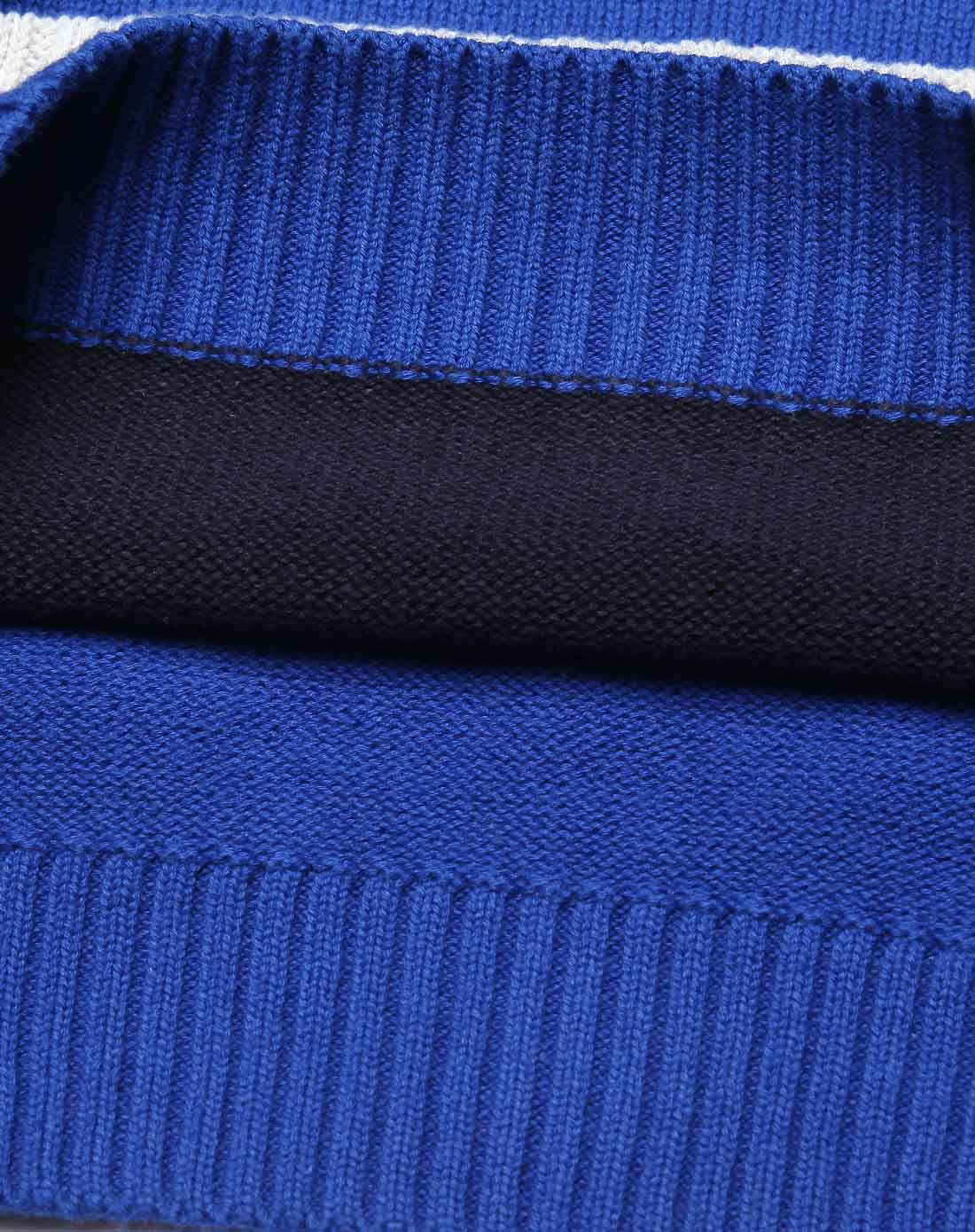 男童彩蓝高领毛衣