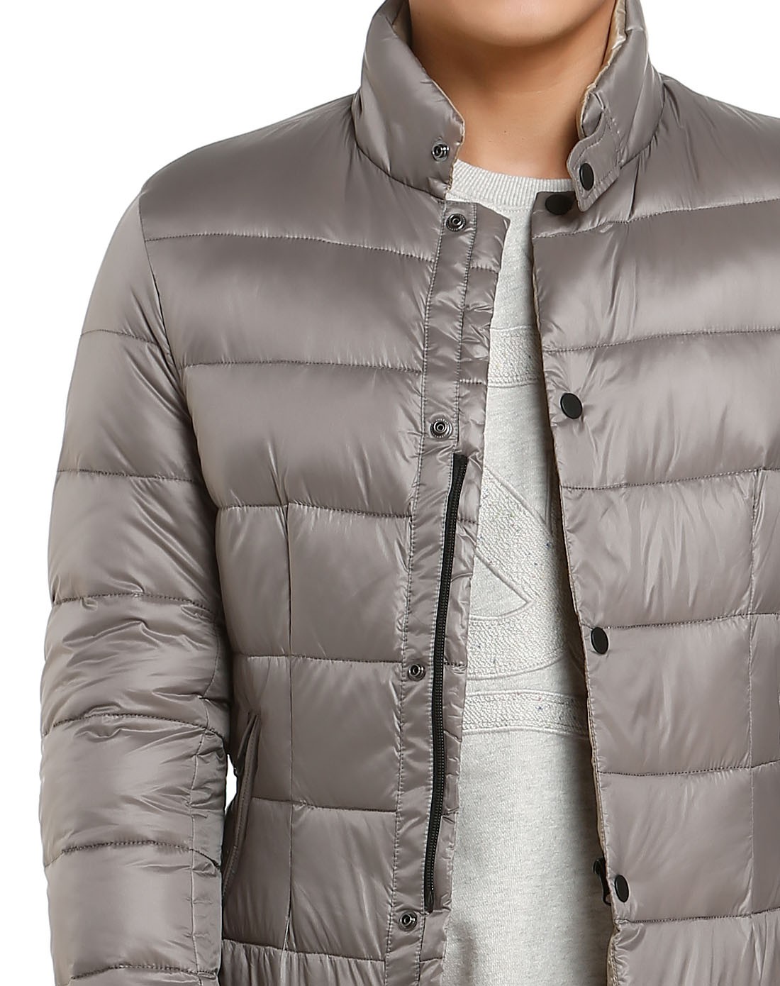 羽绒服男女康博男款灰色基本款舒适长袖羽绒服k1301009-130204_唯品会