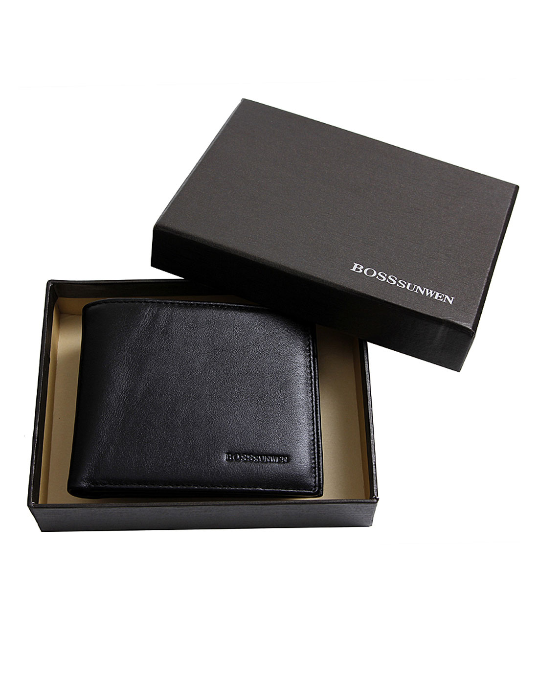 男款黑色牛皮钱包-特价