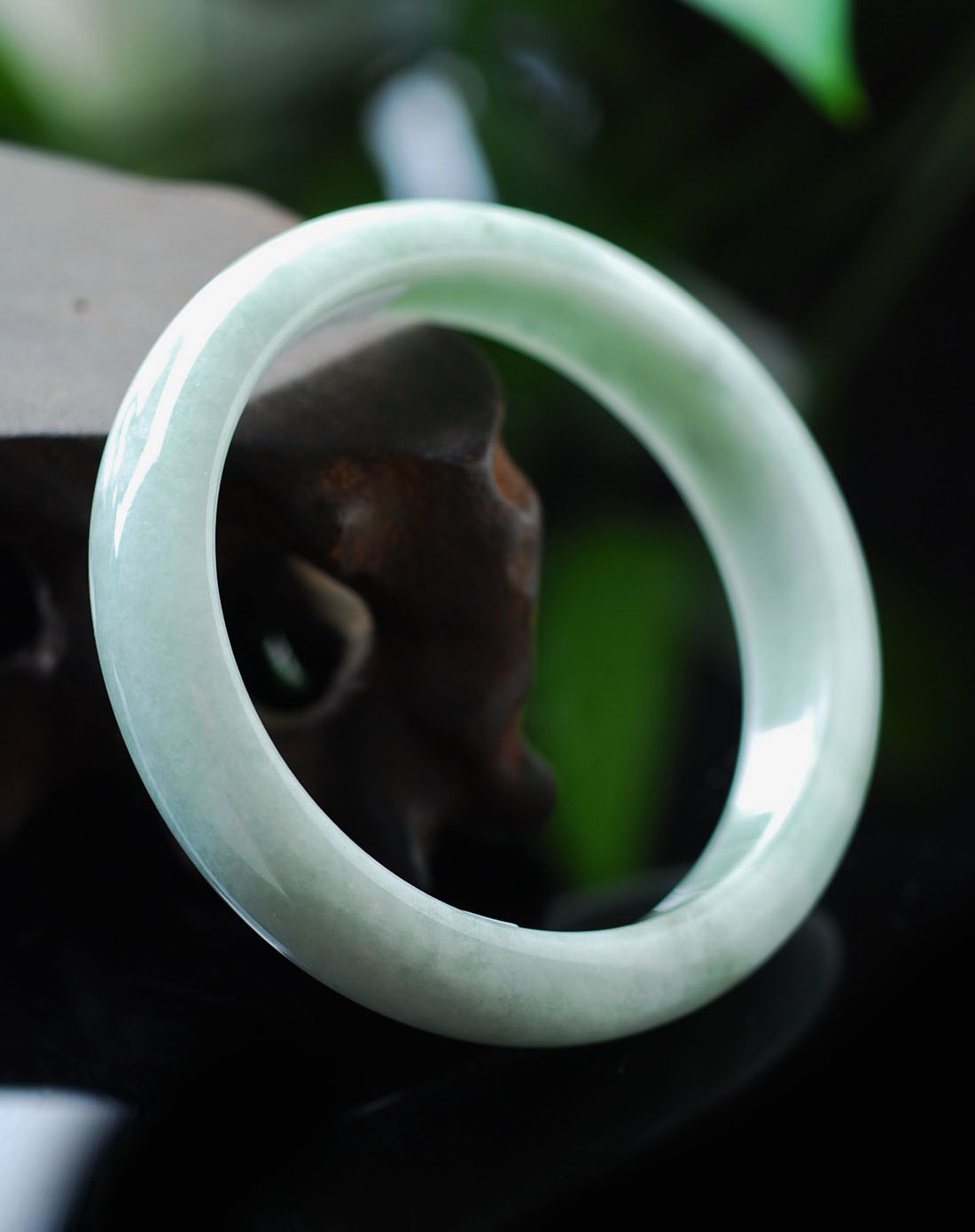 天然a货翡翠豆种手镯(附证书)