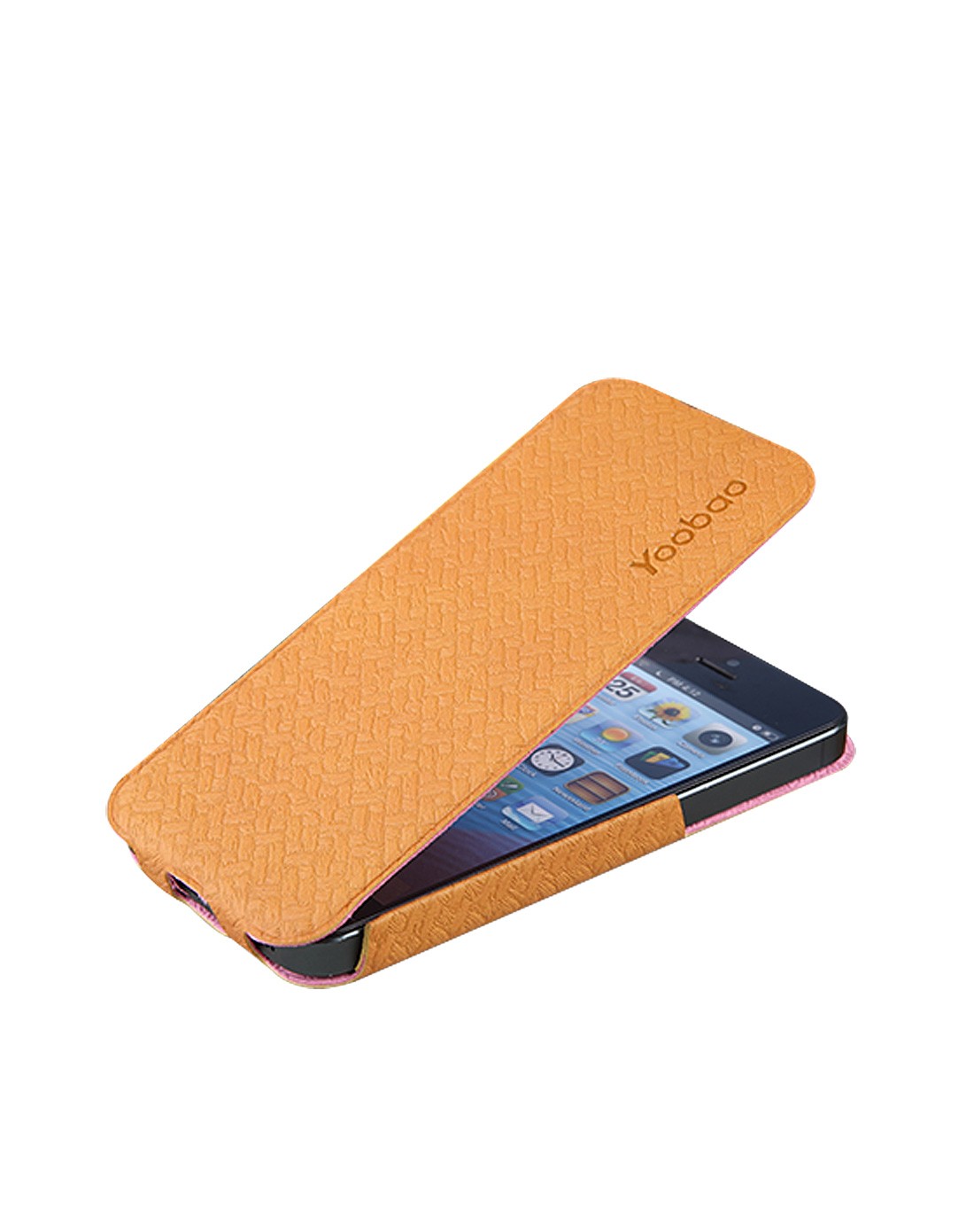 羽博yoobao数码产品专场-苹果5/5s 翻盖时尚高级皮套 黄