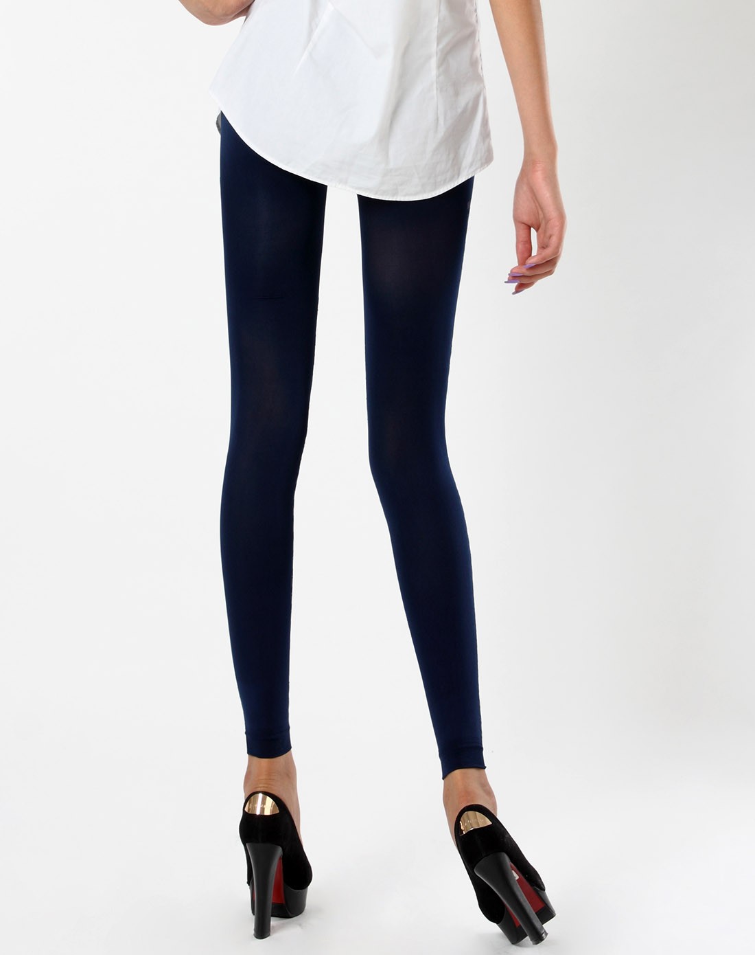 150d横条百搭时尚九分裤袜