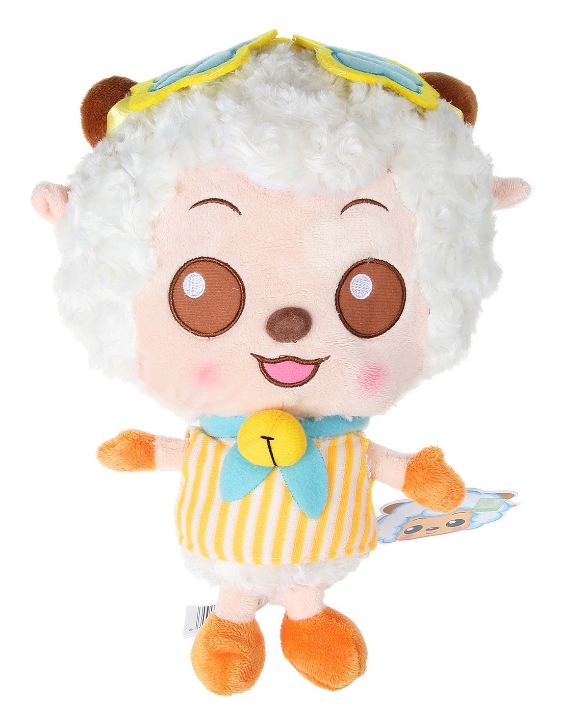 喜羊羊玩具专场直发货喜羊羊 12寸喜羊羊公仔可爱穿衣黄条款dl322116