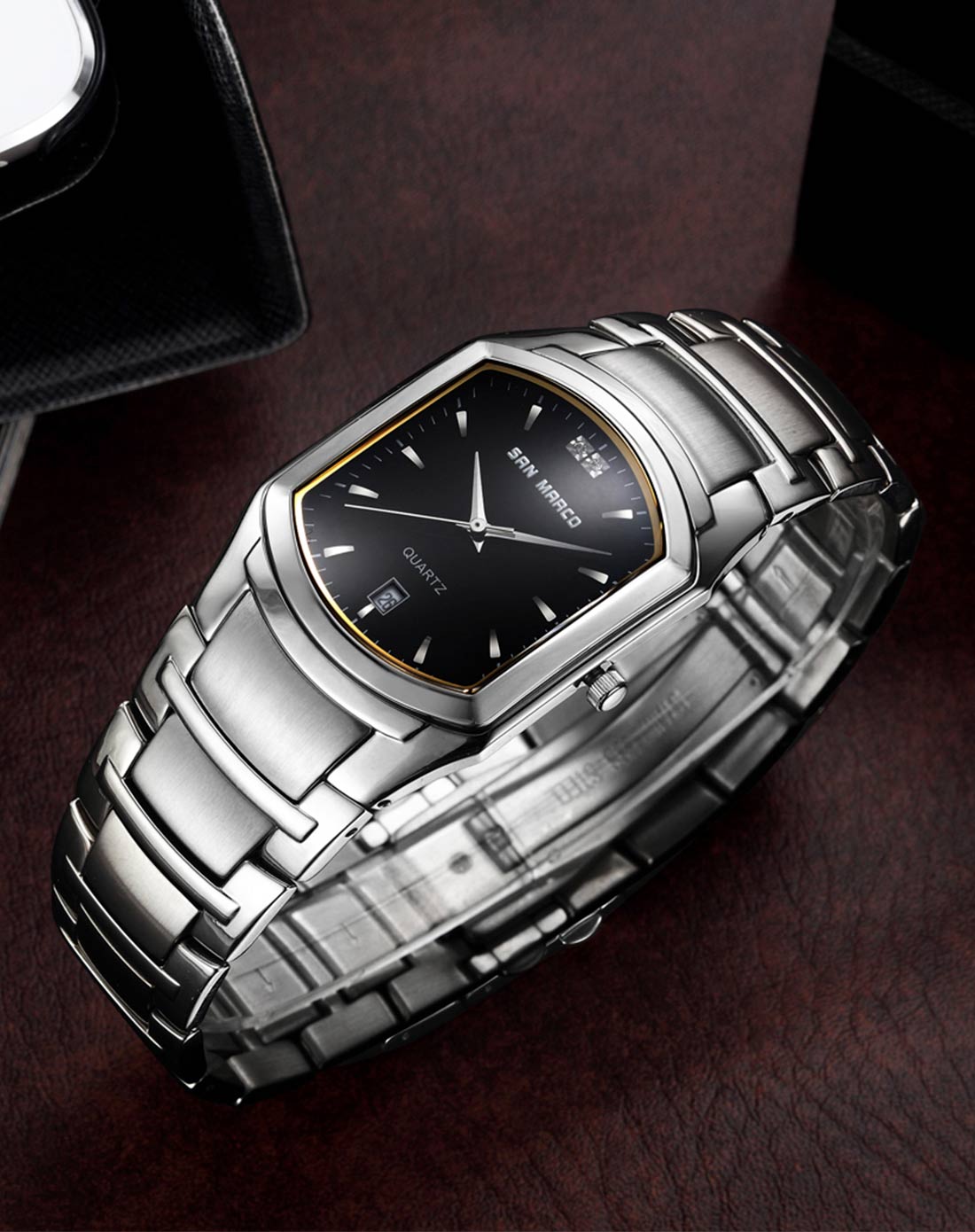 成熟稳重单历商务石英男表