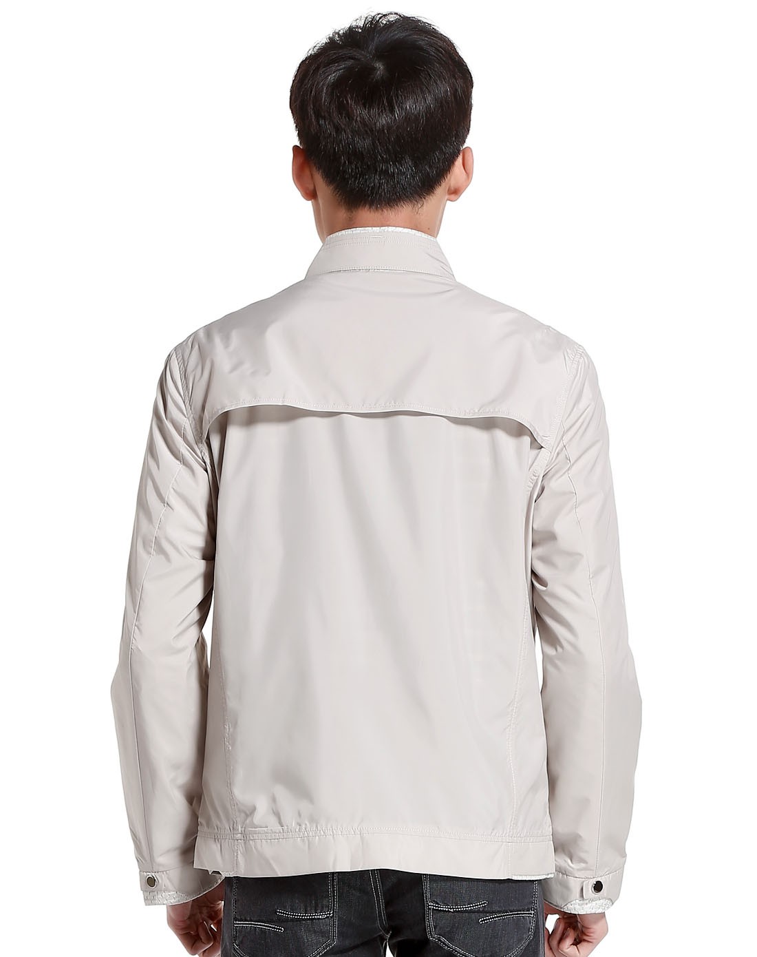 浅灰黄色舒适百搭长袖茄克