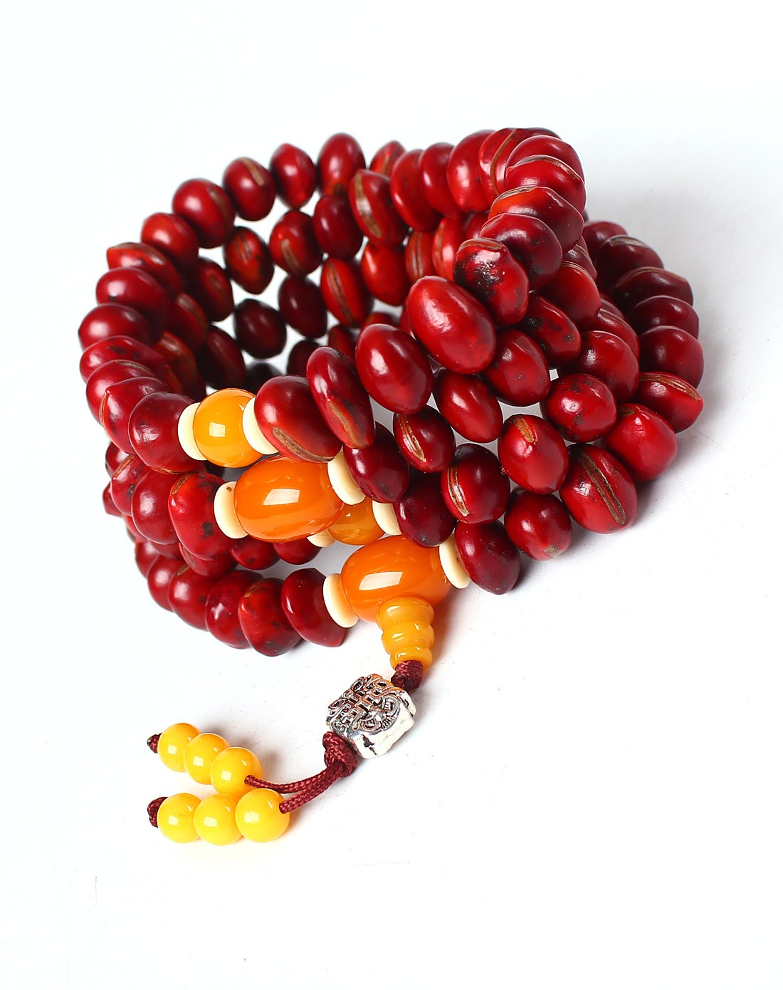 天然红木鱼菩提手提珠