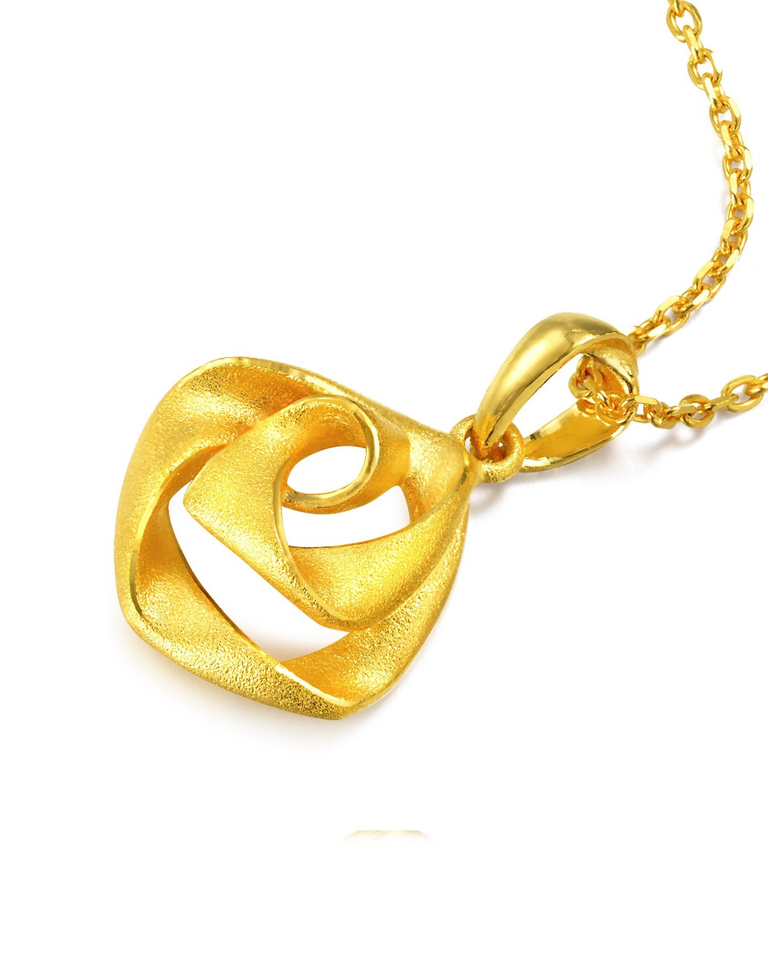 足金玫瑰花吊坠 5.81克