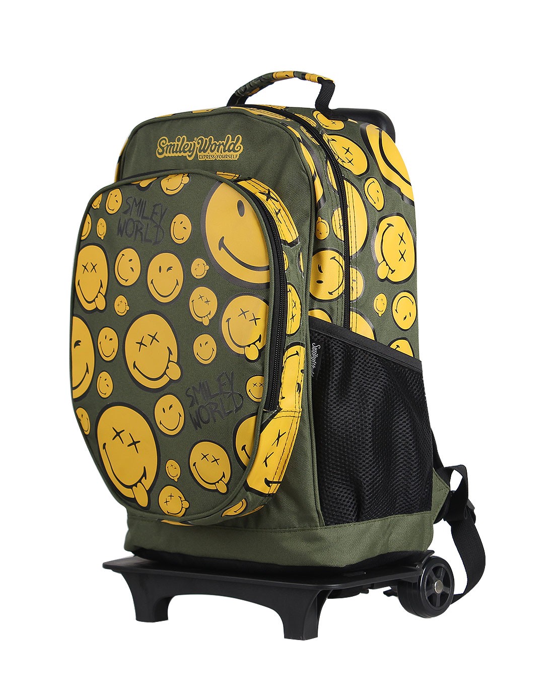 经典笑脸组合可拆卸拉杆书包