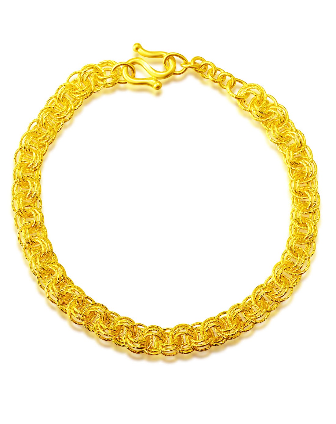 千足金黄金手链多圈批花(10.5克)