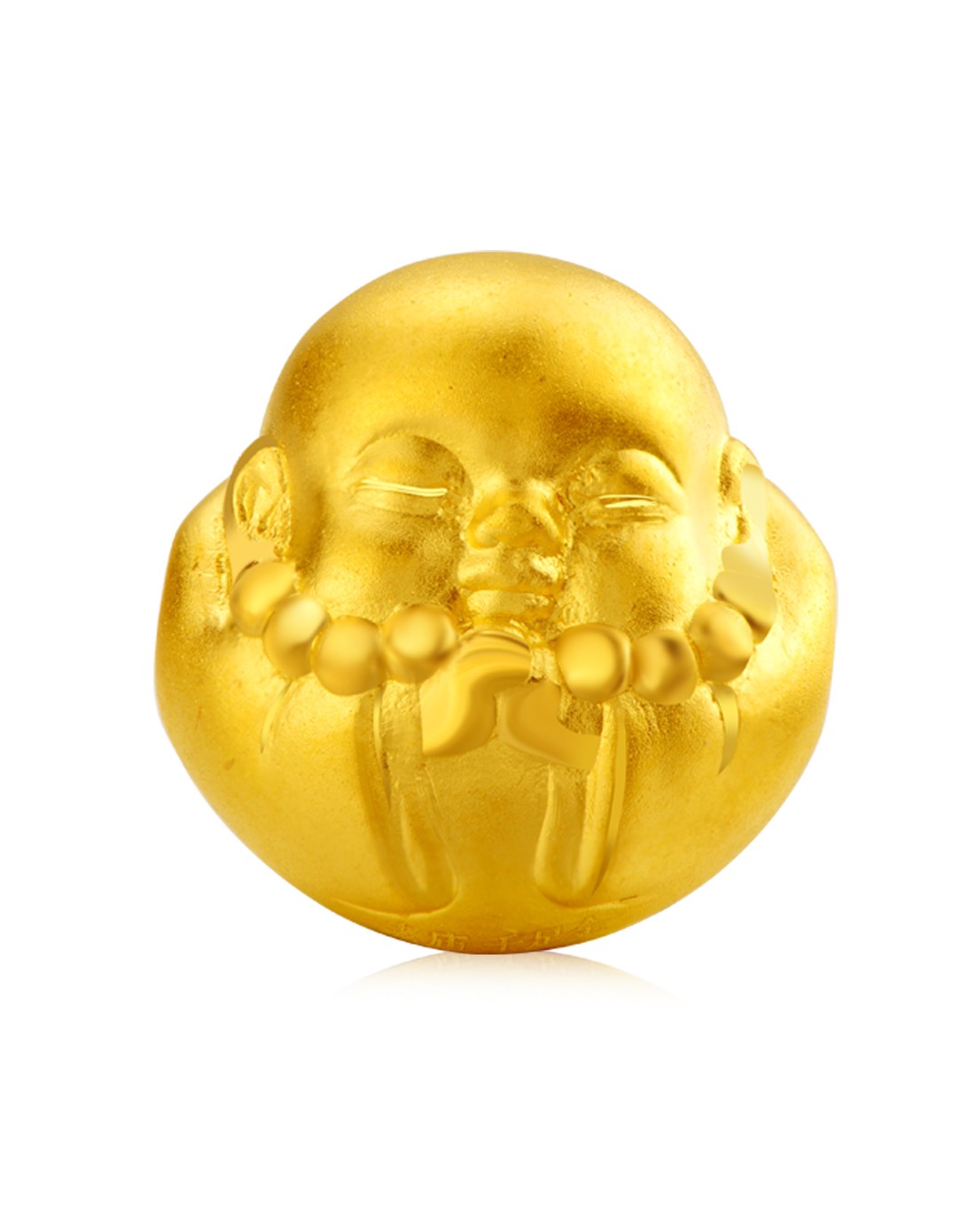 老庙黄金饰品专场-3d硬千足金黄金吊坠弥勒佛祈福(1.14克)
