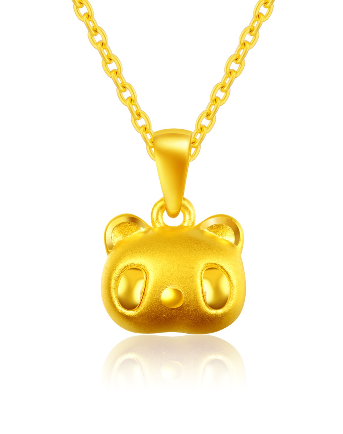 老庙黄金3d硬金千足金黄金吊坠国宝熊猫团团(1.64克)lm15030032_唯品