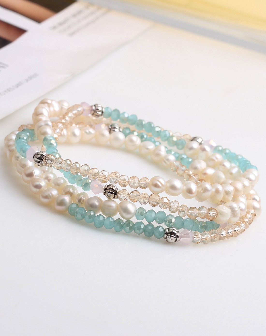珍珠水晶手链