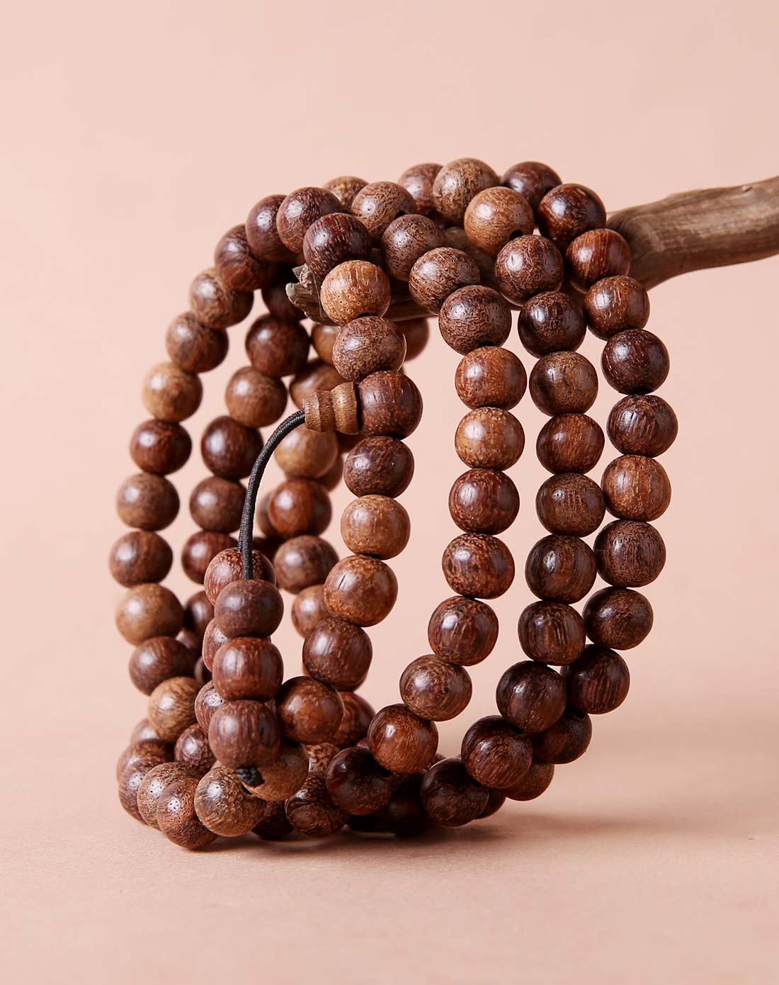 越南虎皮沉沉香佛珠念珠8mm