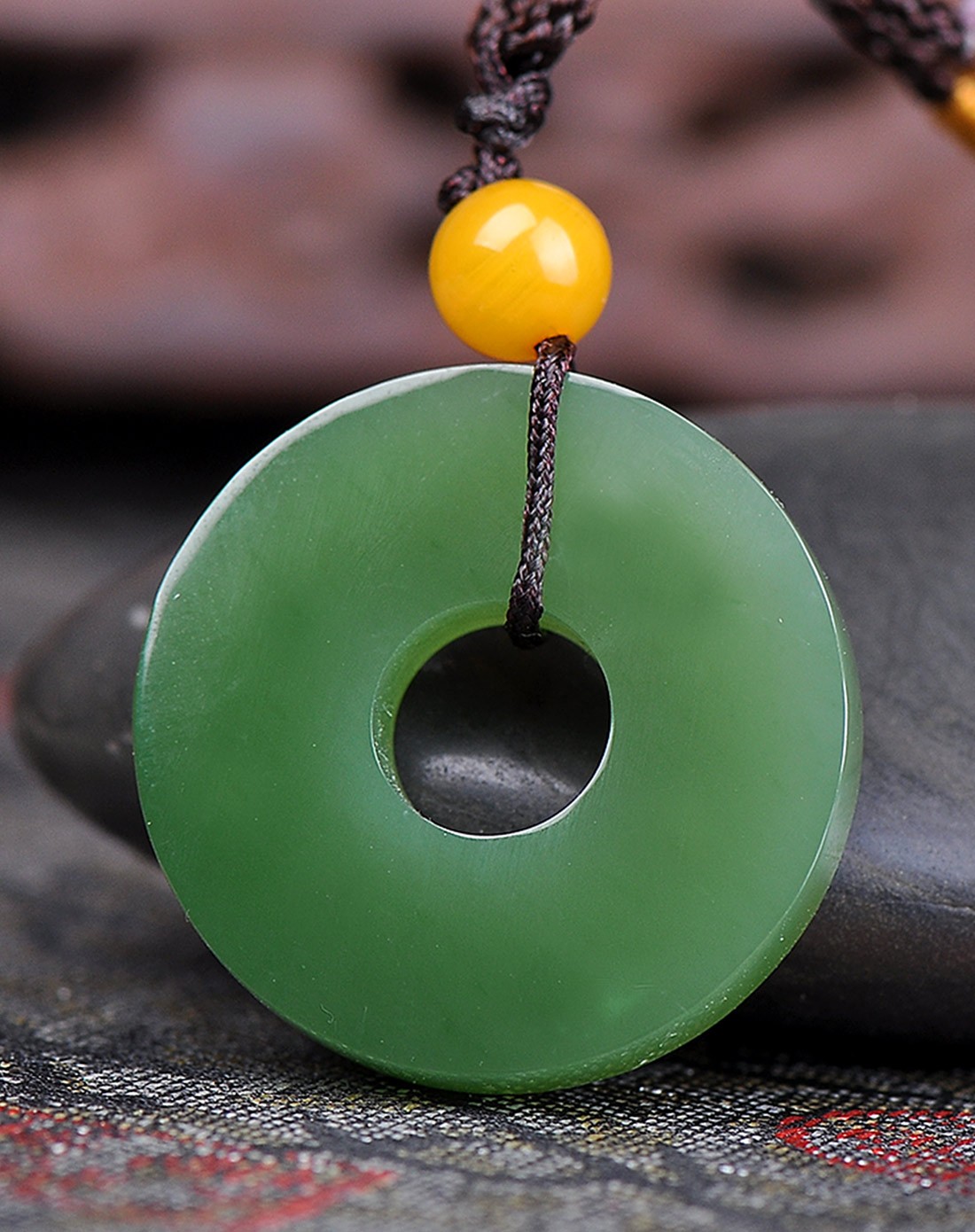 御灵珠宝cnyu翡翠专场-碧玉平安扣(吊坠)