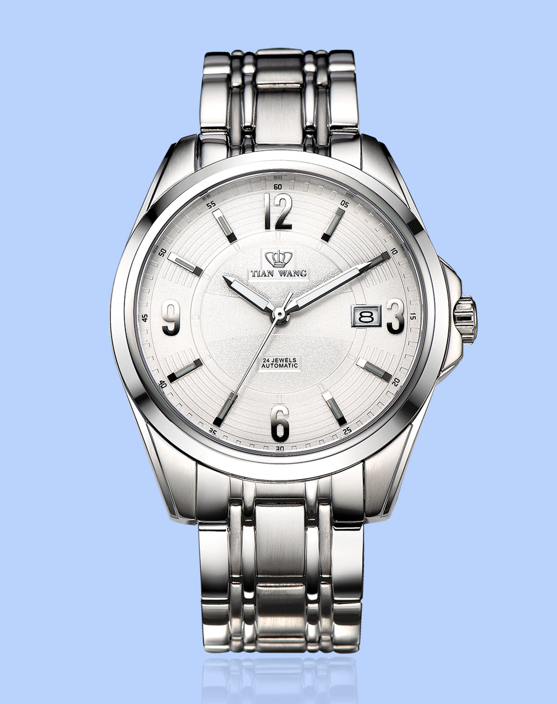 天王tian wang手表专场-复古镂空时尚自动机械男表