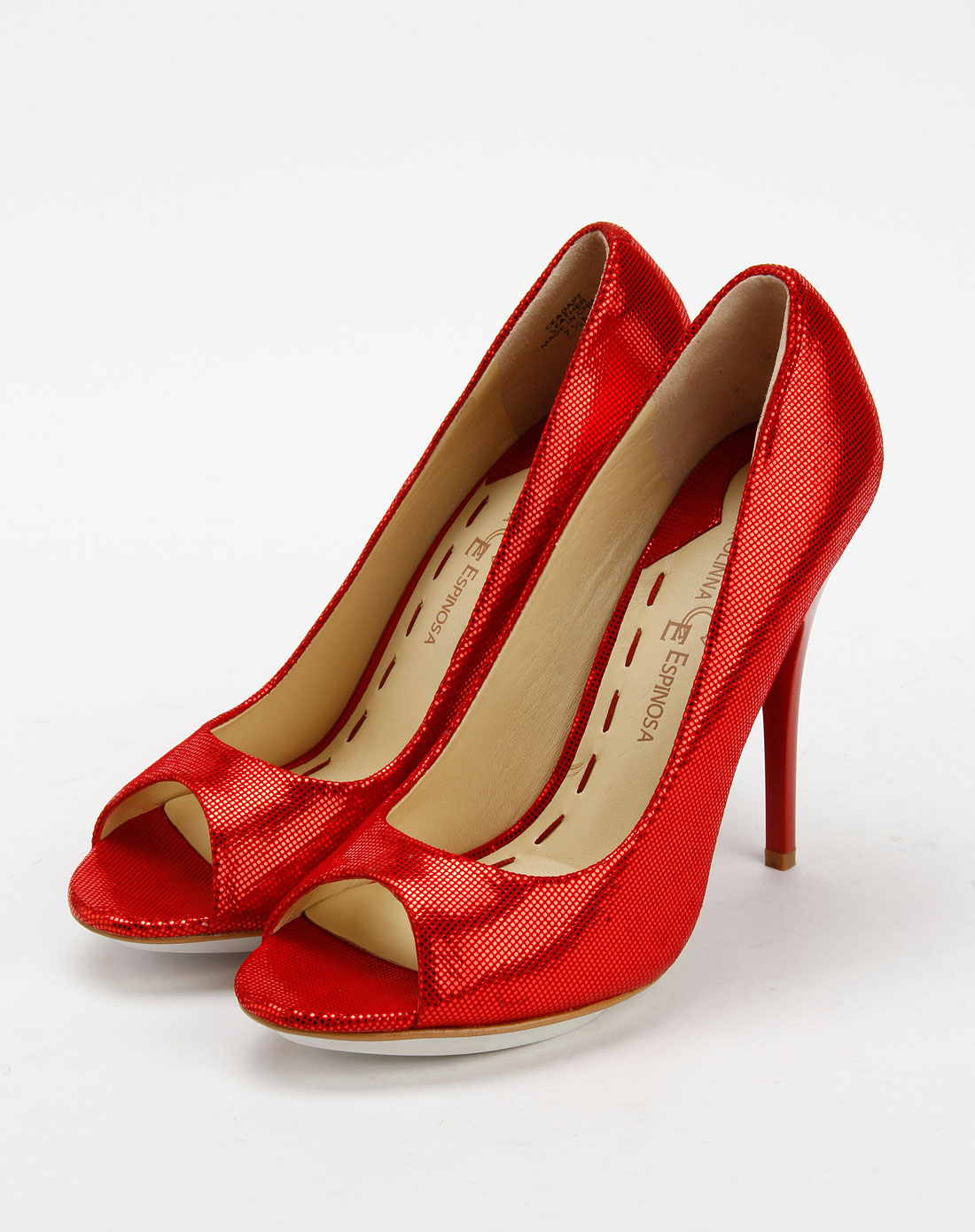 红色时尚高跟鱼嘴鞋