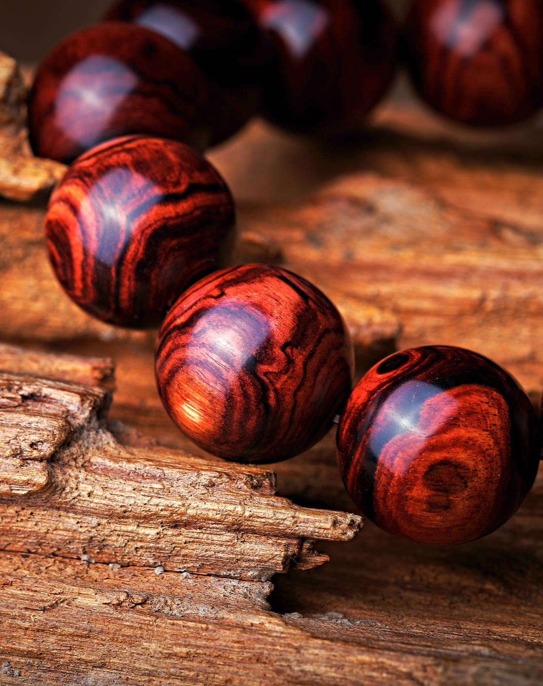 野生鬼眼x纹极品20mm黄花梨手串#10