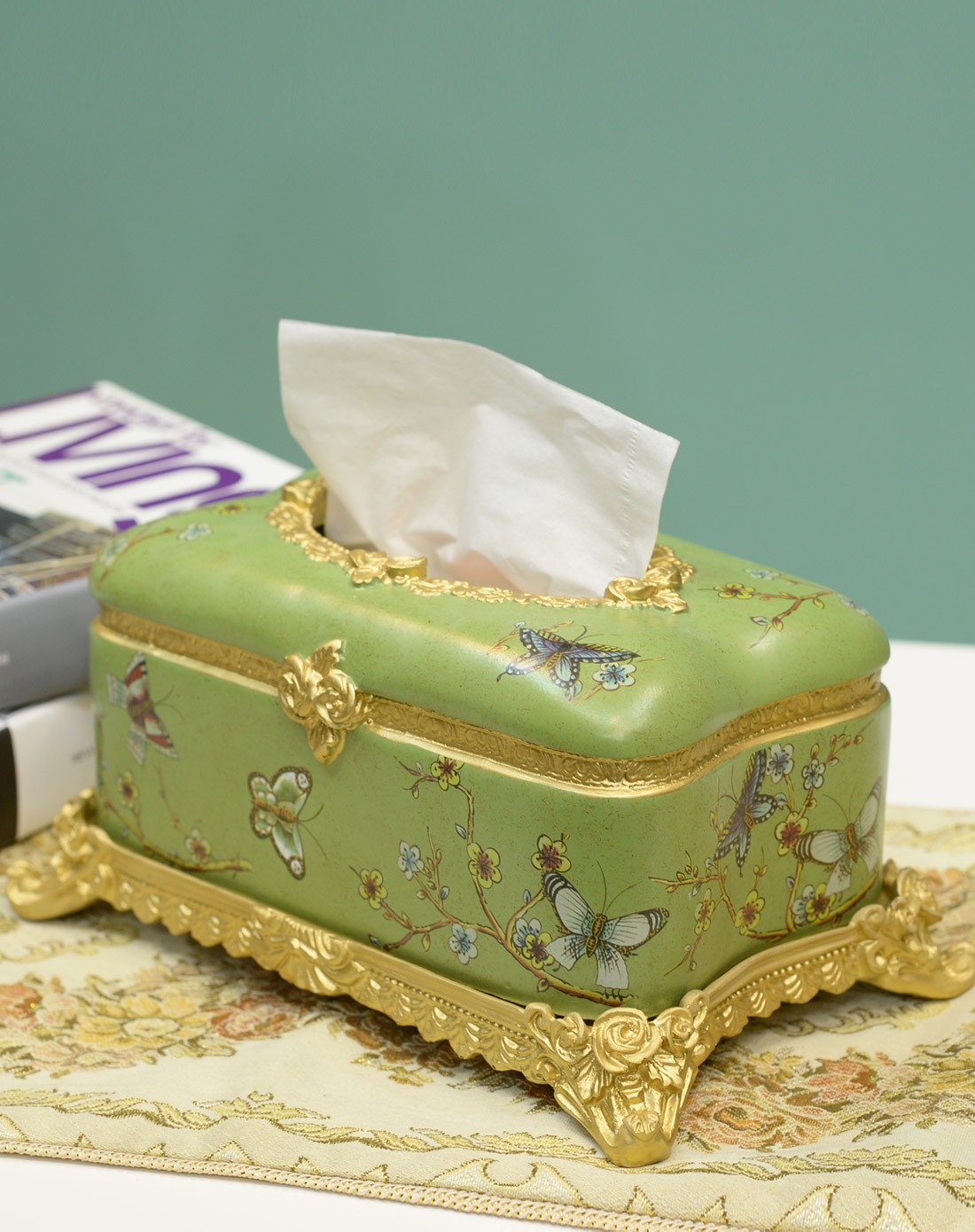 湖景花色系列-纸巾盒