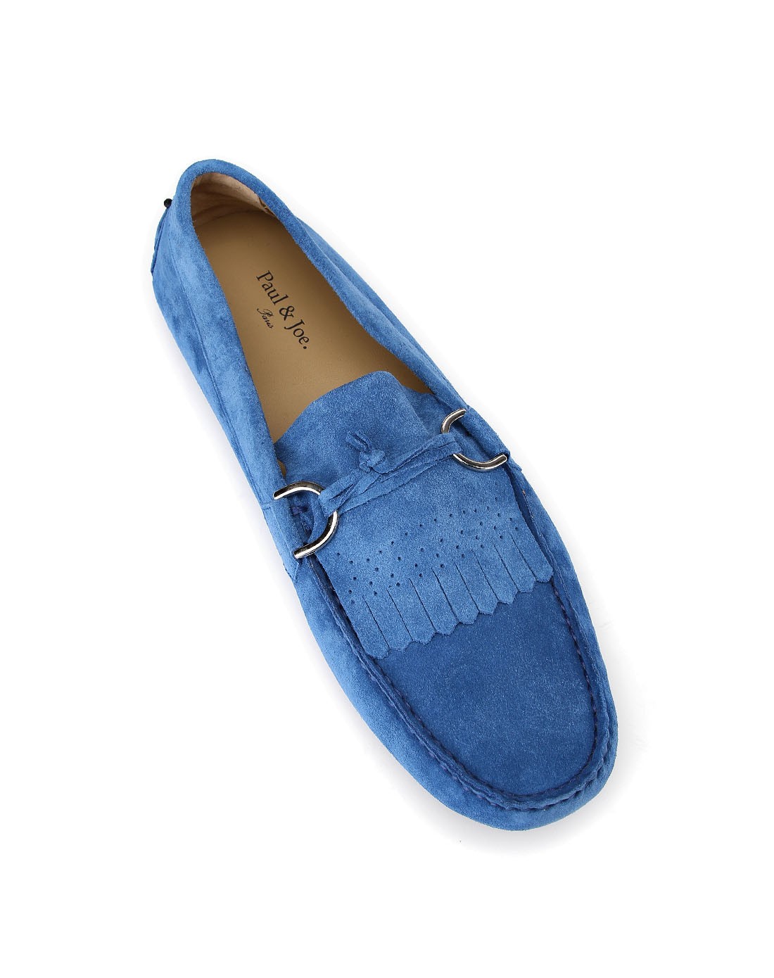 paul&joe男士深蓝色牛猄流苏休闲皮鞋