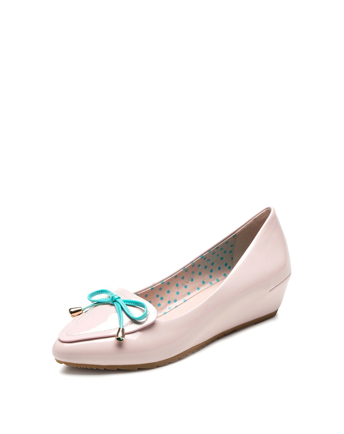 15专柜同款新款粉红甜美蝴蝶结单鞋