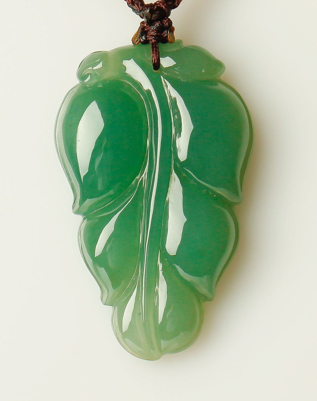 天然翡翠金枝玉叶吊坠