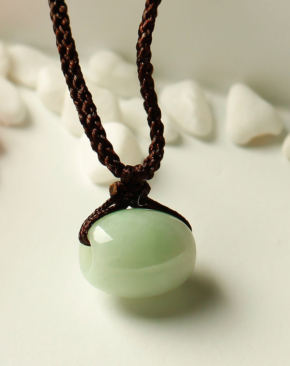 天然翡翠路路通吊坠