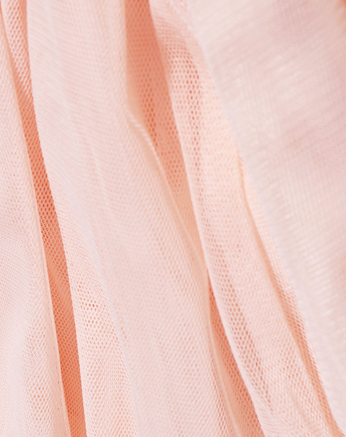 女童樱花粉纯色网纱短裙