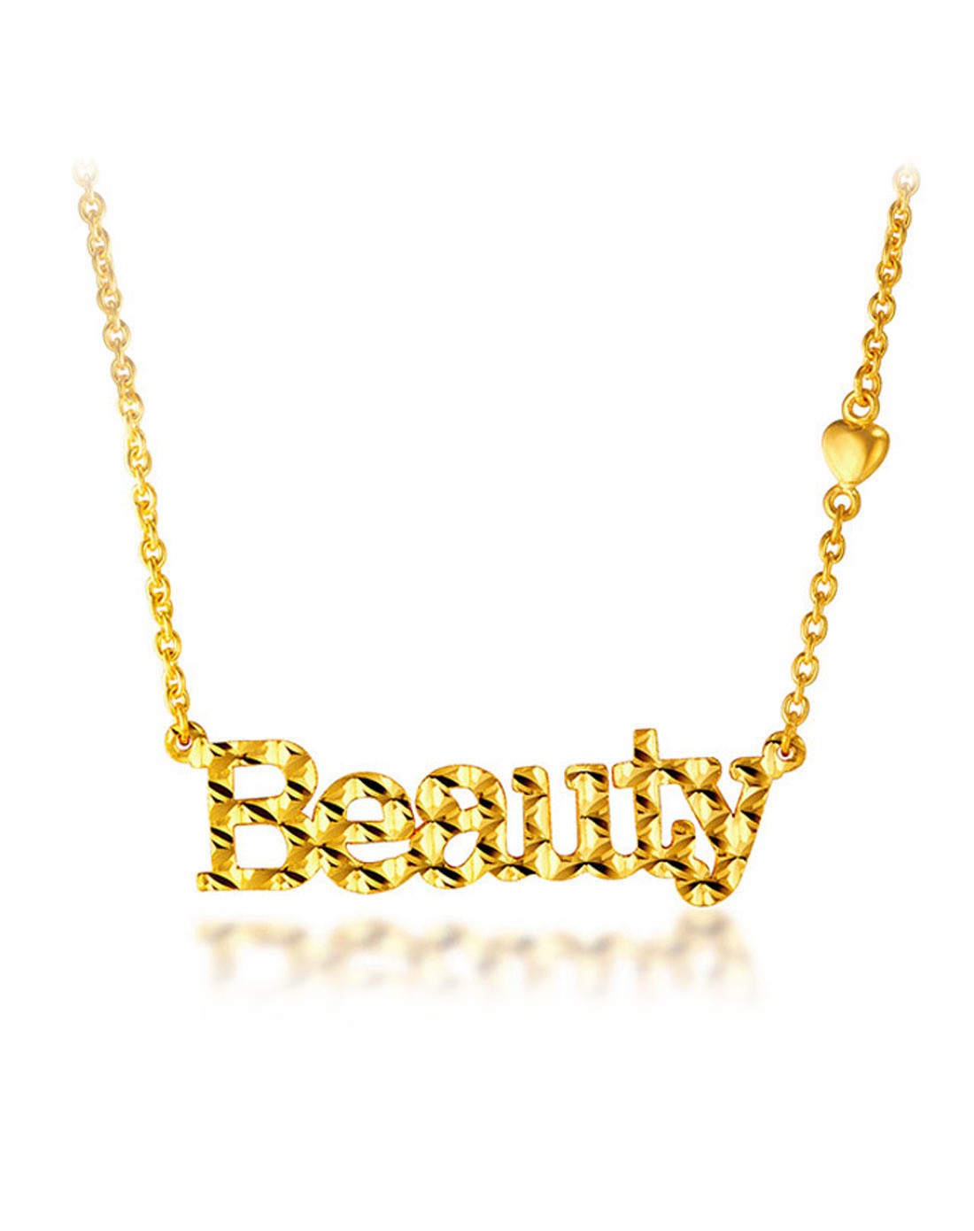 足金字母beauty黄金项链套链(计价)7.63克