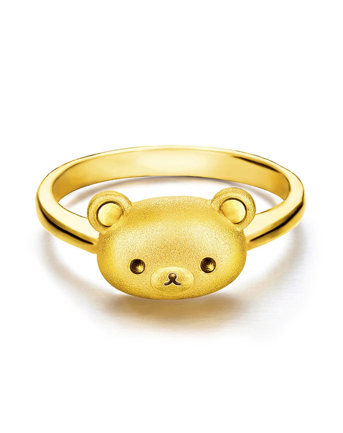 千足金轻松小熊黄金戒指5.24克