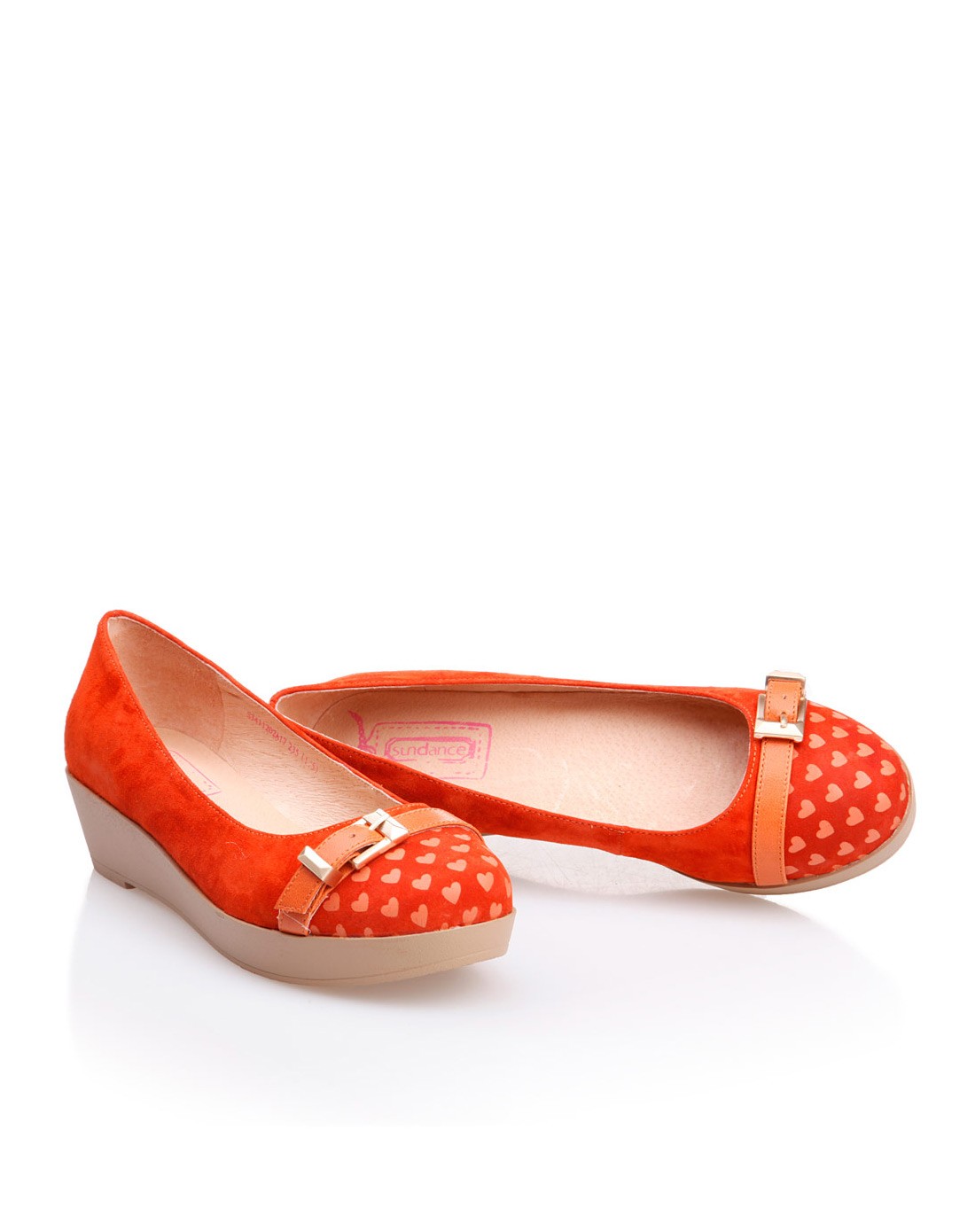 banner集团品牌女鞋太阳舞 桔色羊绒俏皮鞋头单鞋s3411202a17_唯品会