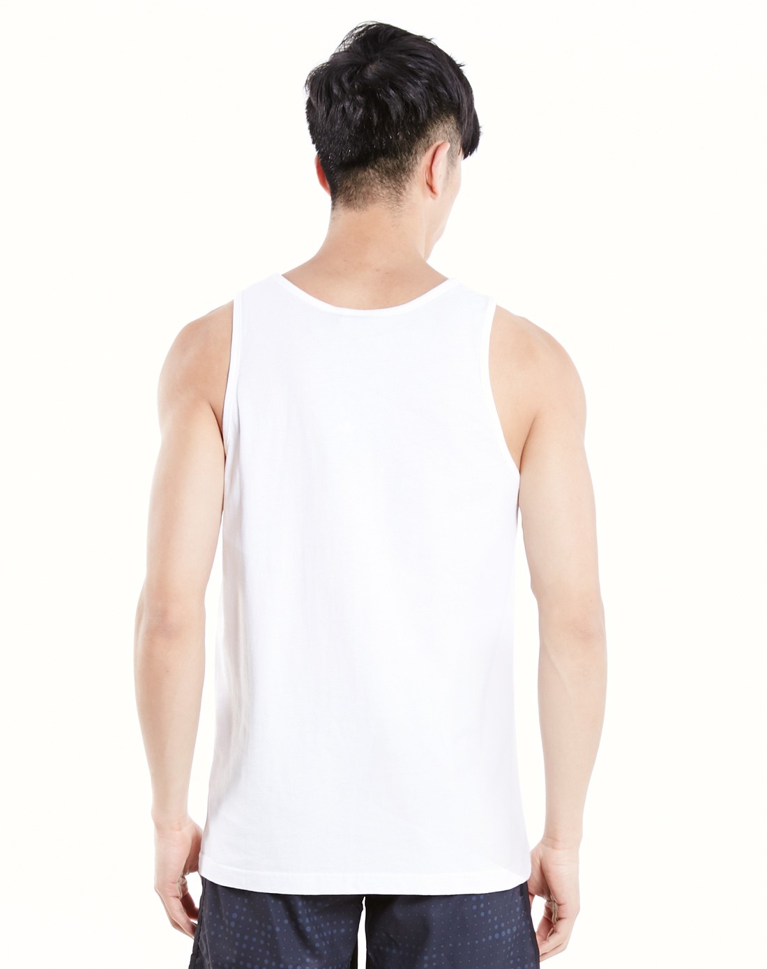 男款白色运动休闲系列背心 时尚休闲