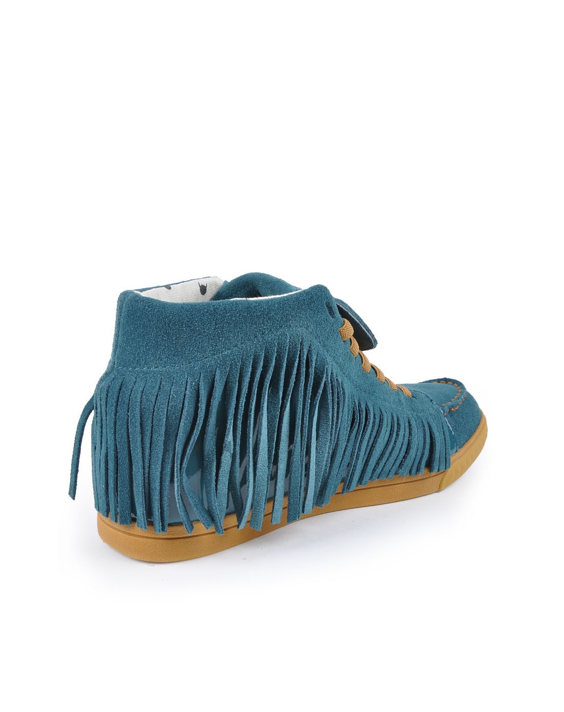 女款墨绿色kruzinreggae限量雷鬼流苏麂皮高统鞋