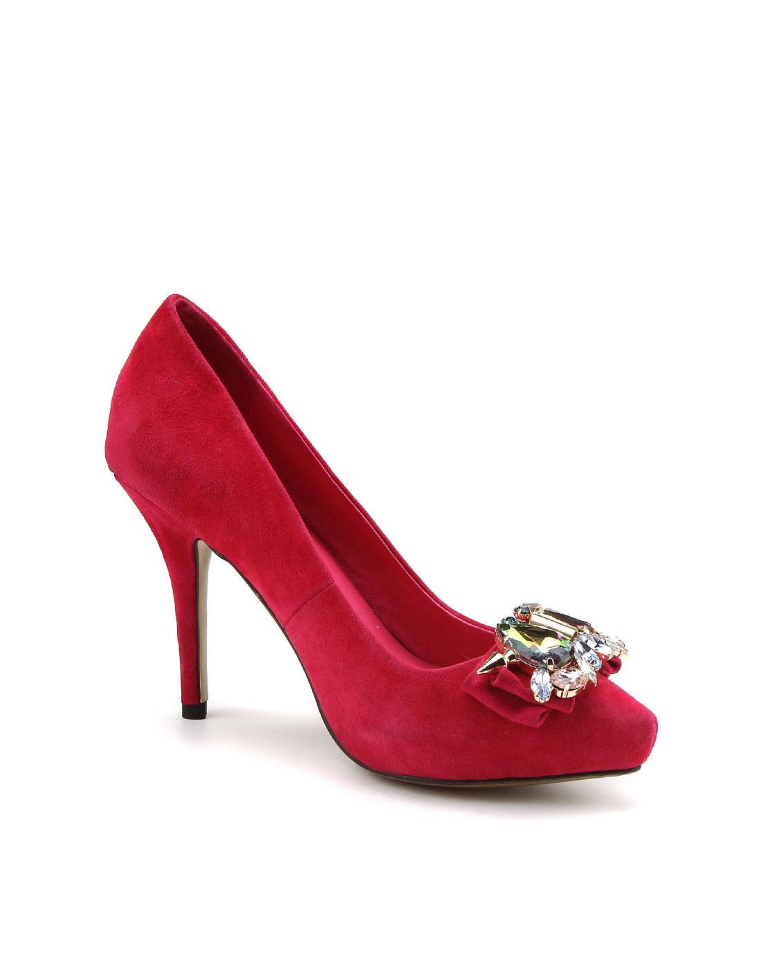 女款深桃红彩钻时尚魅力超高跟单鞋