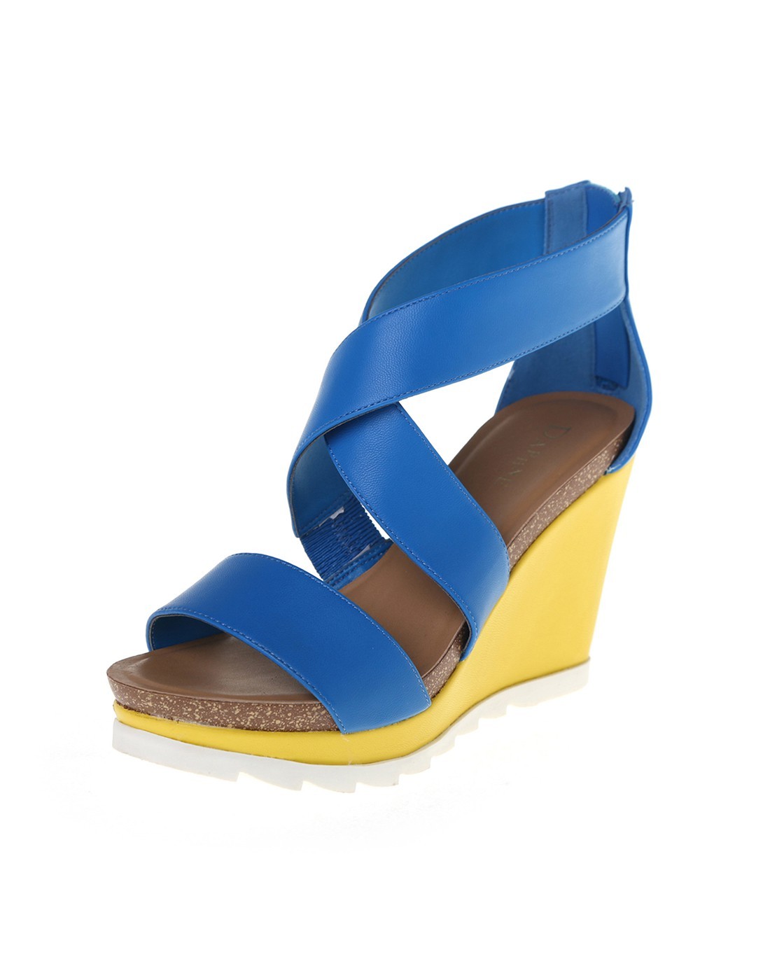 达芙妮蓝色女凉鞋