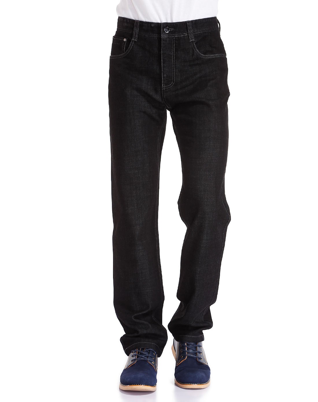 啄木鸟tucano黑色潮流百搭中腰牛仔长裤nz330501-06_唯品会