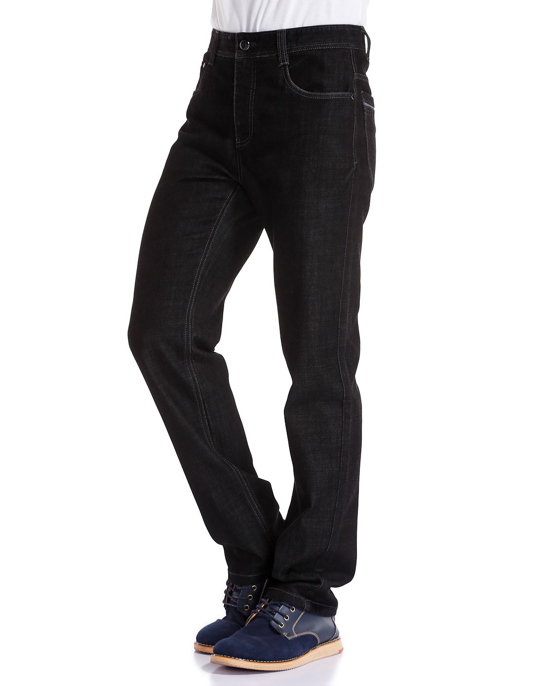 啄木鸟tucano黑色潮流百搭中腰牛仔长裤nz330501-06_唯品会