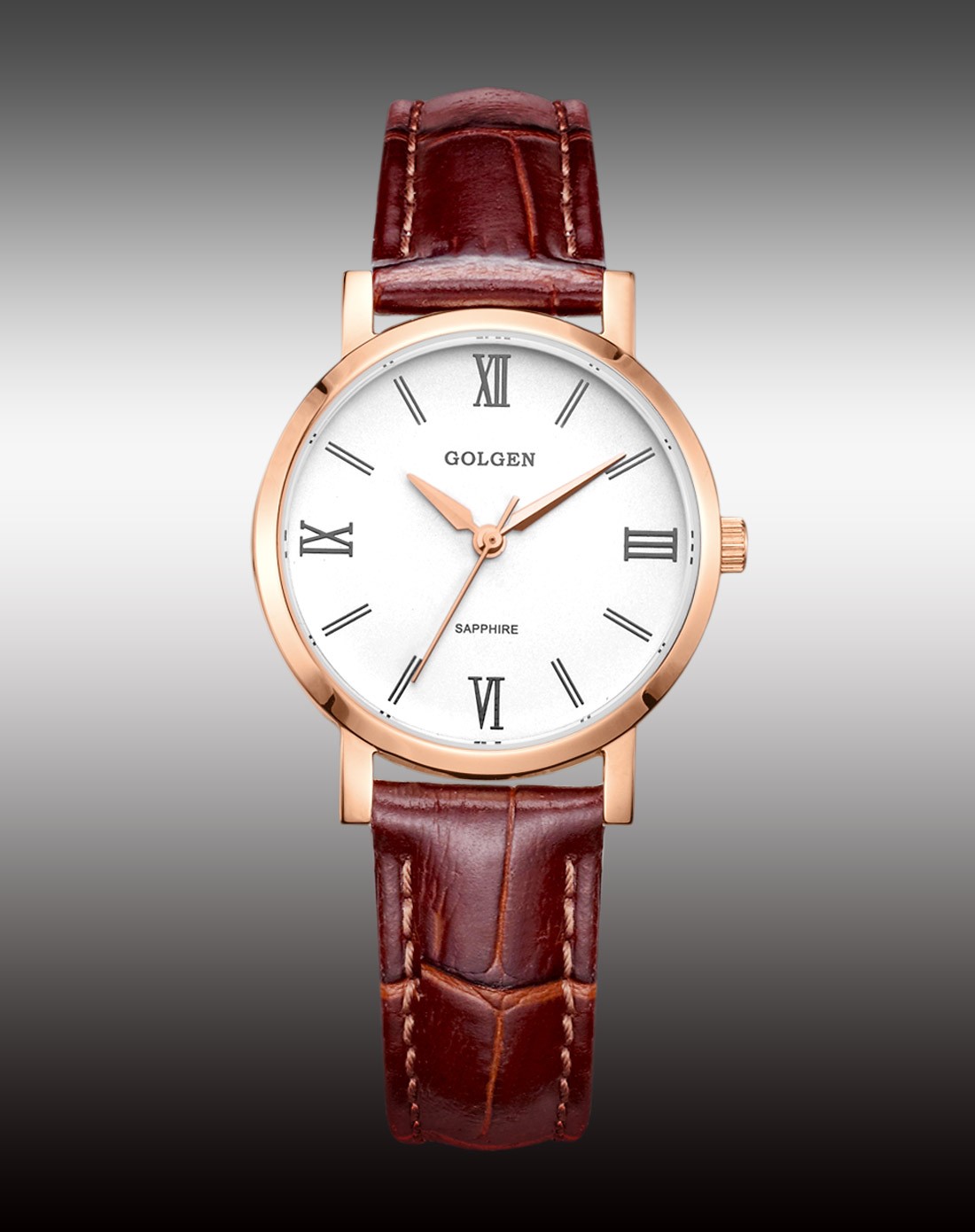 古尊golgen2015新品网络特供时尚简约真皮石英女表gn.19008l.